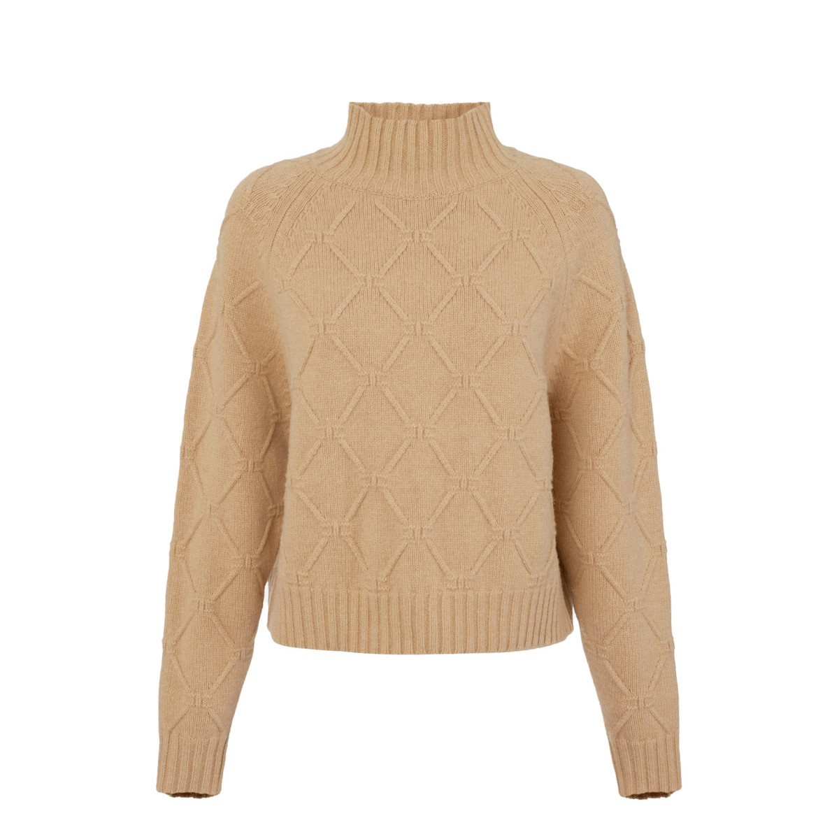 PULLOVER IN MAGLIA CON LOSANGHE JACQUARD