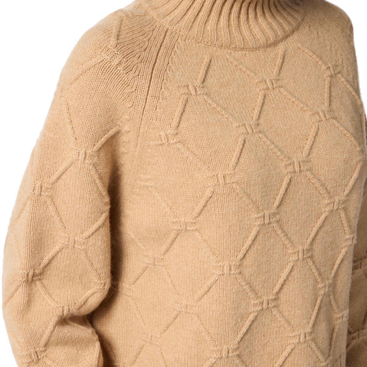 PULLOVER IN MAGLIA CON LOSANGHE JACQUARD
