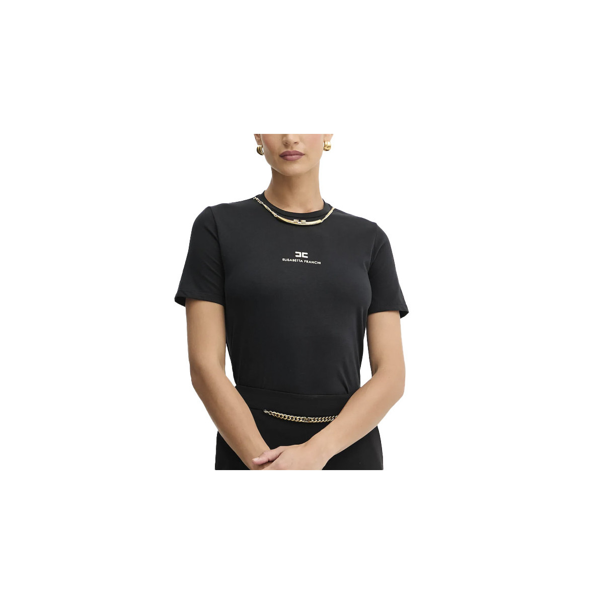 TSHIRT IN JERSEY DI COTONE CON COLLANA