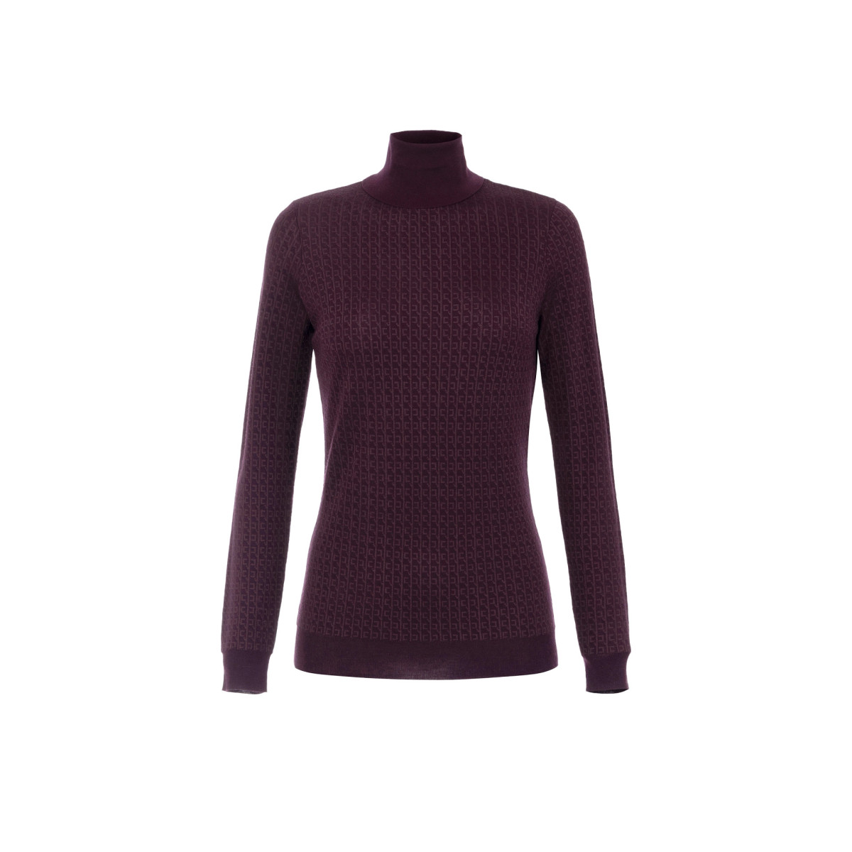 MAGLIA IN LANA CON MICRO LOGO JACQUARD