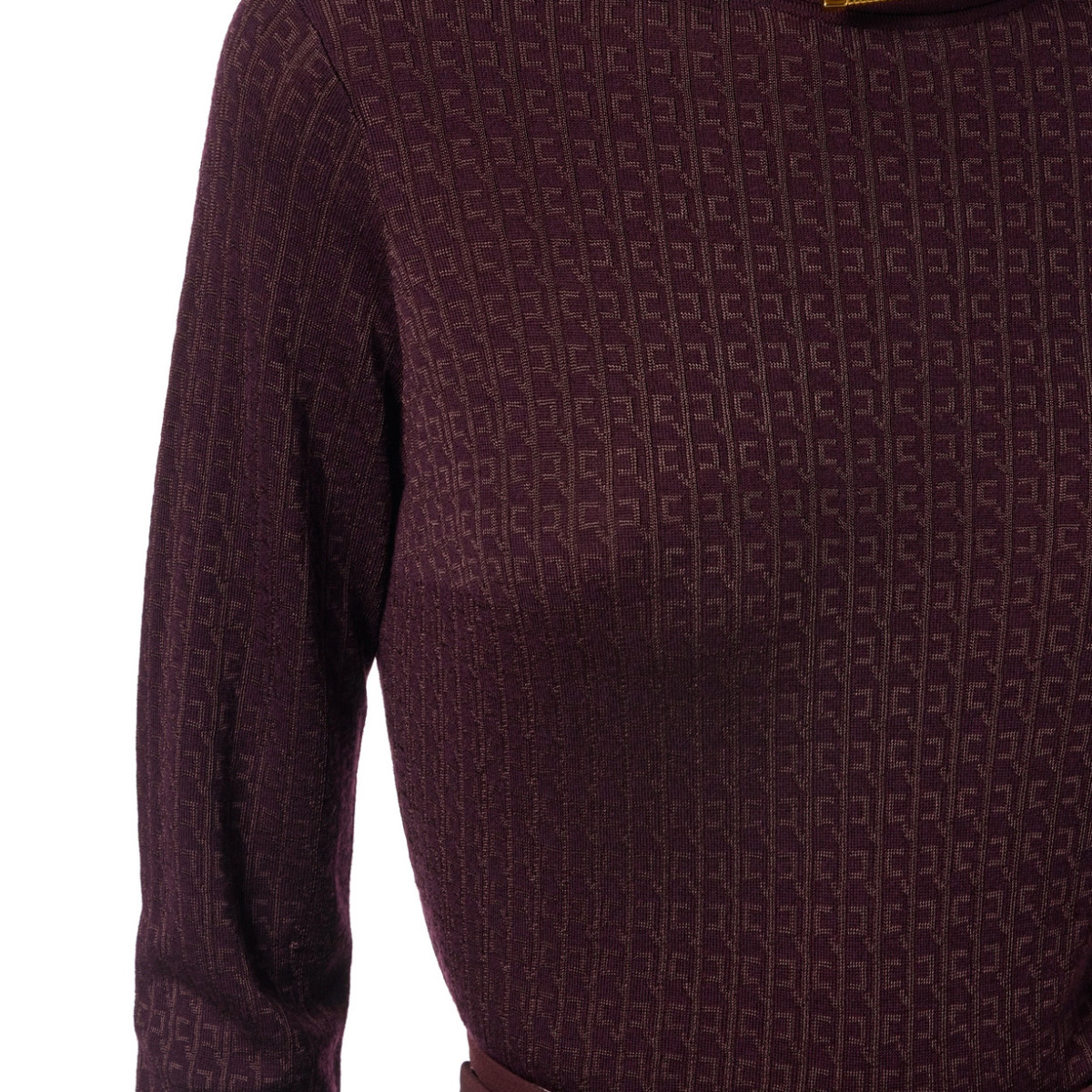 MAGLIA IN LANA CON MICRO LOGO JACQUARD