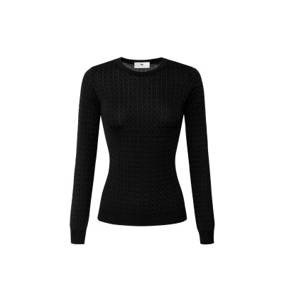 MAGLIA IN LANA CON MICRO LOGO