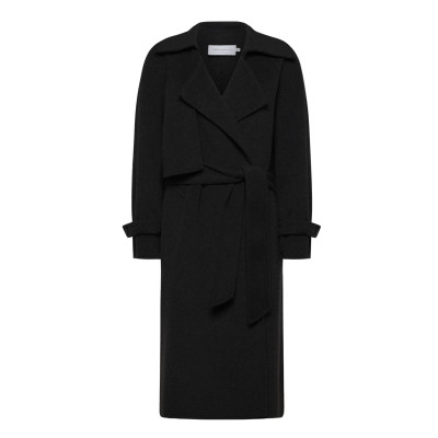 TRENCH CON CINTURA IN VITA IN PANNO DOUBLE