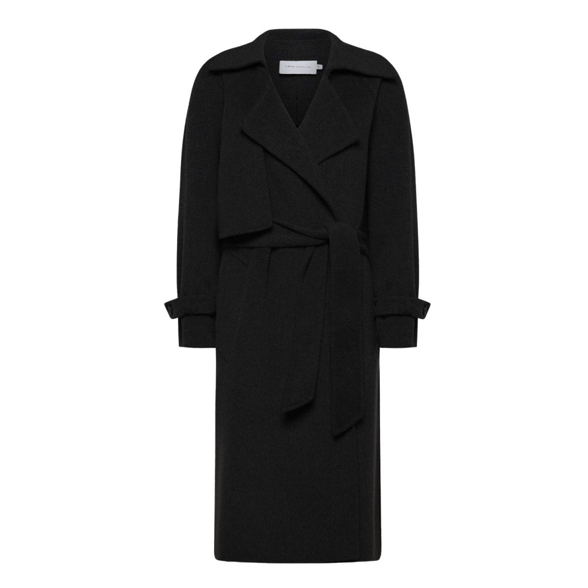 TRENCH CON CINTURA IN VITA IN PANNO DOUBLE