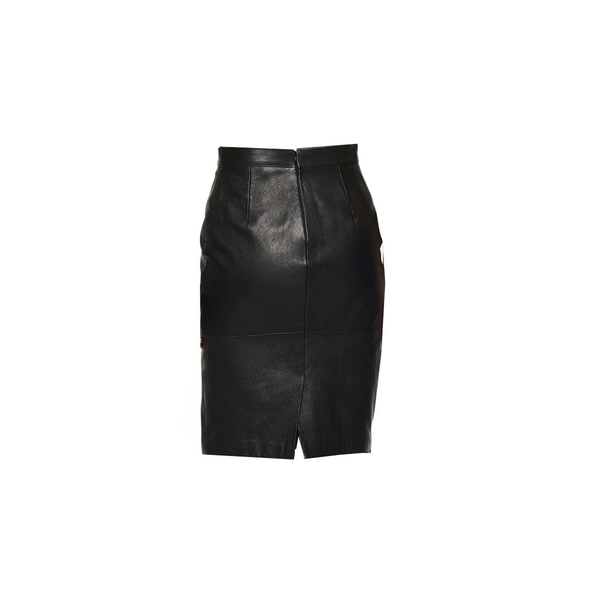 GONNA MIDI IN VERA PELLE