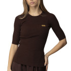 TOP IN MAGLIA A MICRO-TRECCE