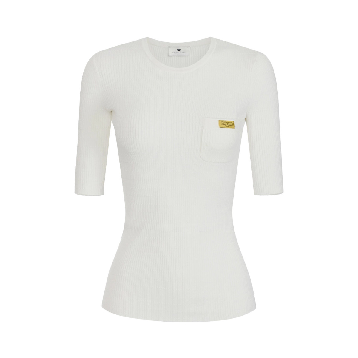 TOP IN MAGLIA A MICRO-TRECCE