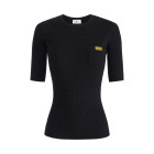 TOP IN MAGLIA A MICRO-TRECCE