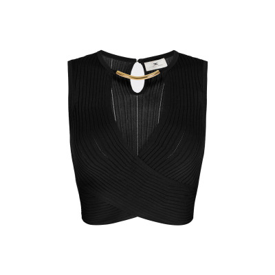 TOP IN MAGLIA CON DETTAGLIO GIOIELLO