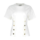 T-SHIRT CON BOTTONI DORATI