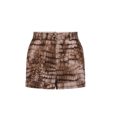 SHORT IN JERSEY LEGGERO CON STAMPA ALLIGATORE