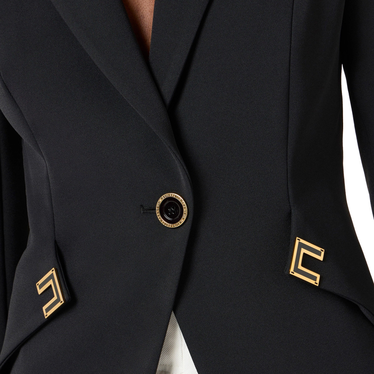 GIACCA IN DOPPIO CREPE CON DETTAGLI LOGO
