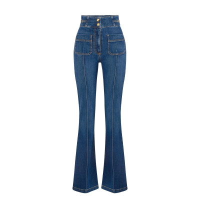 JEANS A ZAMPETTA CON DETTAGLI LOGO