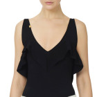 BODY IN MAGLIA PUNTO STOFFA CON VOLANT
