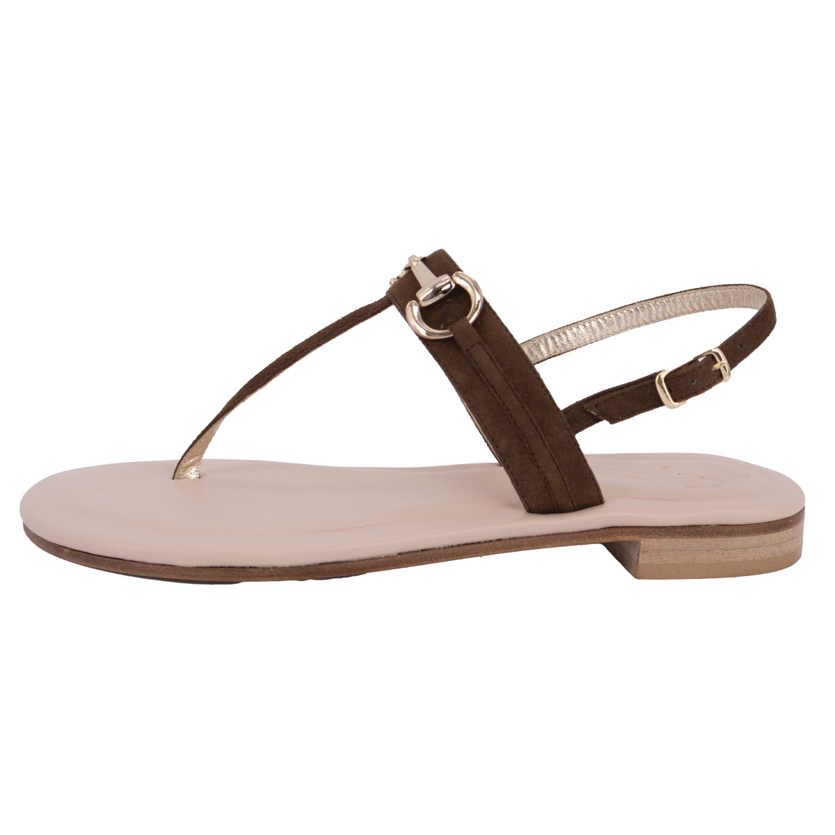 SANDALO CAPRI CON MORSETTO DORATO