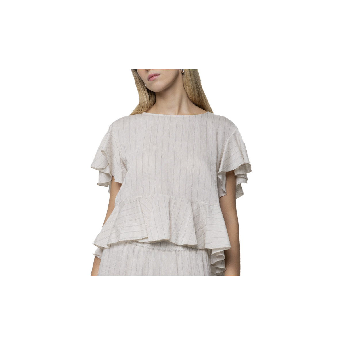 BLUSA RIGATA CON ROUGES