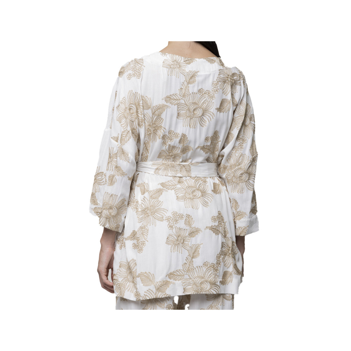 KIMONO IN FANTASIA FLOREALE CON PAILETTES