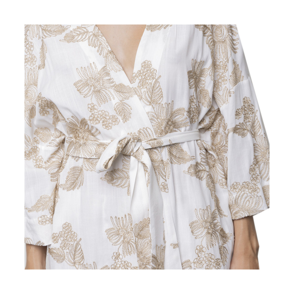 KIMONO IN FANTASIA FLOREALE CON PAILETTES