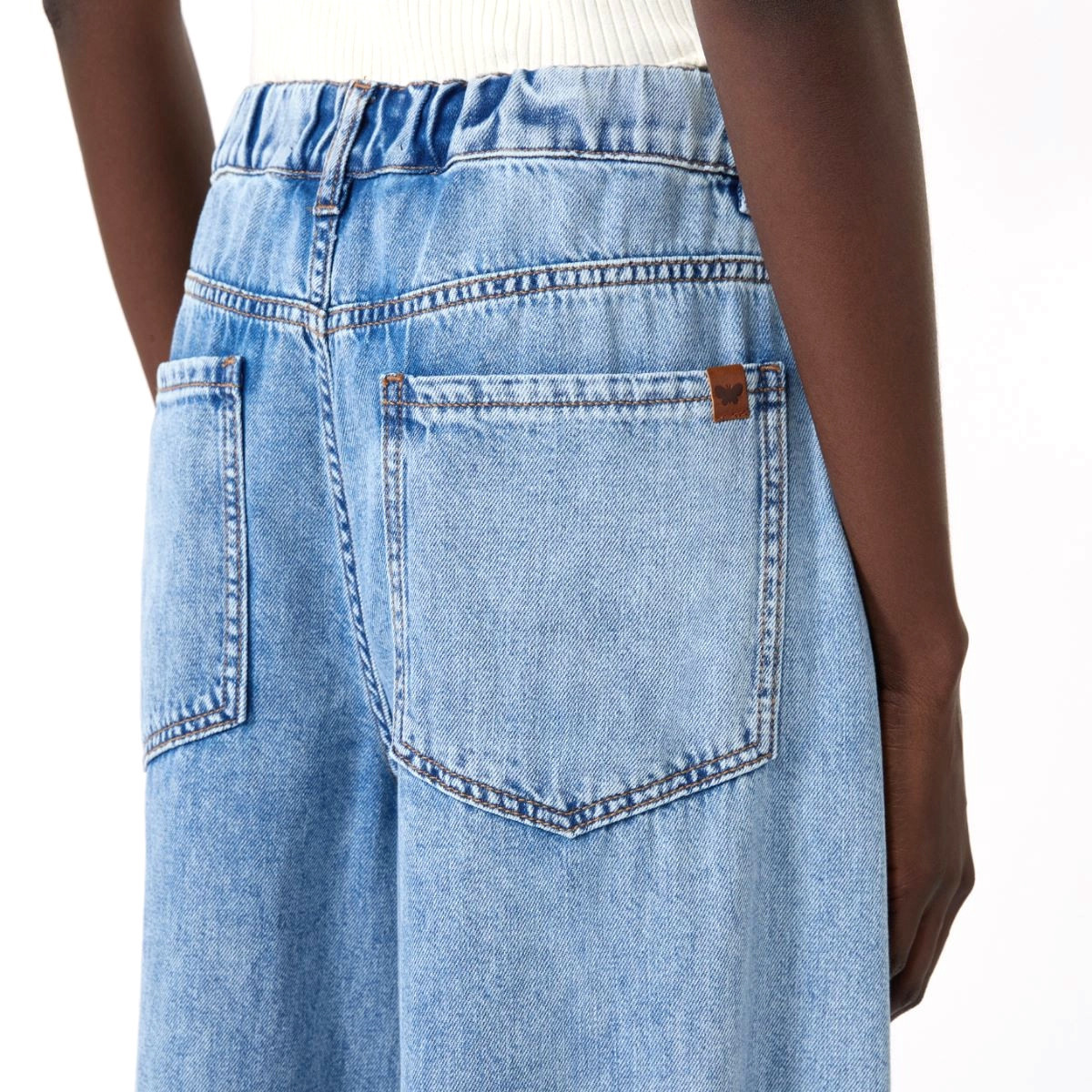 JEANS LUNGO IN DENIM DI COTONE