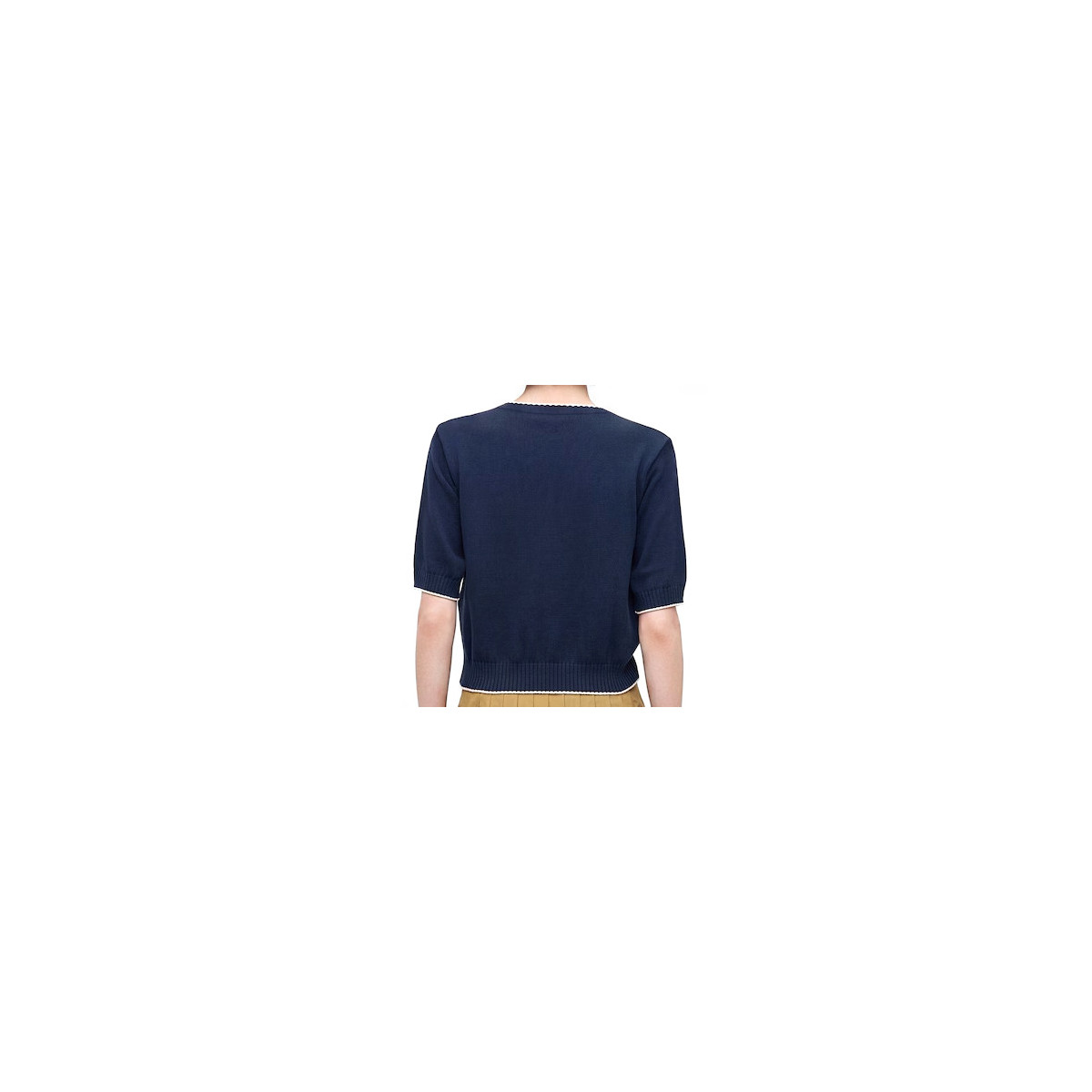 MAGLIA IN FILATO DI COTONE CON RICAMI